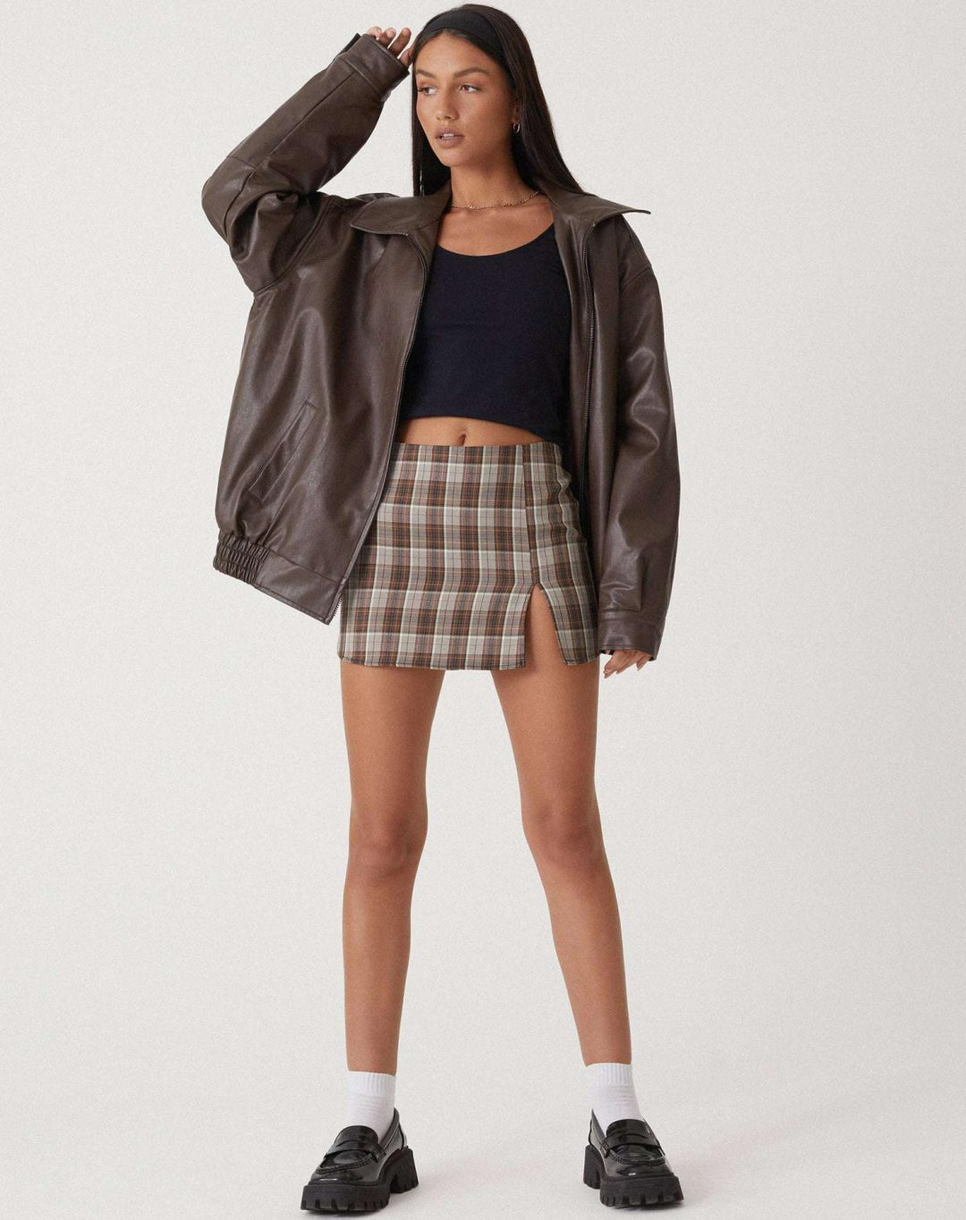 Zara | Women’s Oversized Leather Bomber Jacket