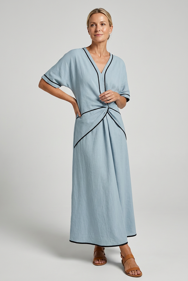 Seraphina | Elegant Twist-Front Maxi Summer Dress For Women
