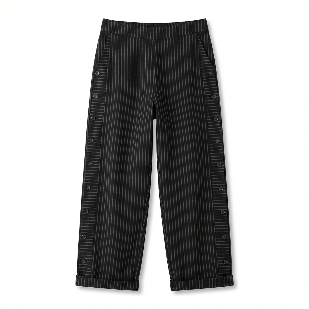 Daphne | Tailored Striped Panel Trousers For Women