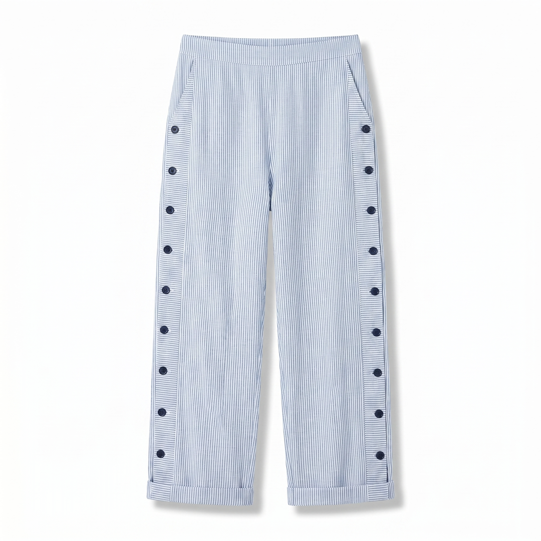 Daphne | Tailored Striped Panel Trousers For Women