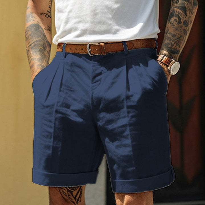 Nathan | Men’s Linen Cotton Tailored Shorts