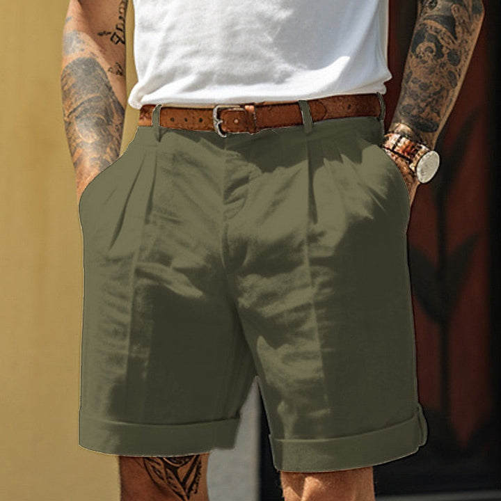 Nathan | Men’s Linen Cotton Tailored Shorts
